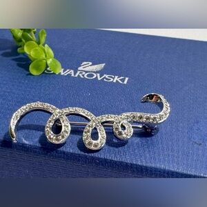 Swarovski Ribbon Swirl Pin Brooch